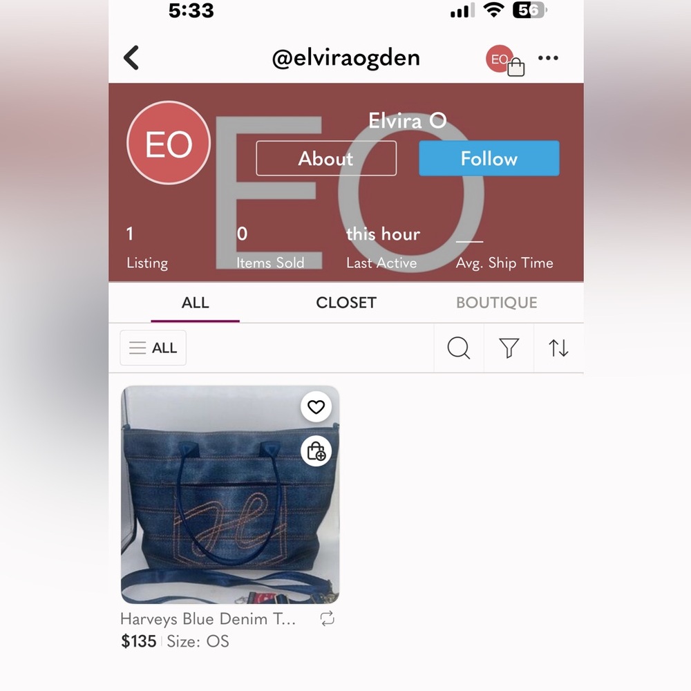 BUYERS BEWARE!! Harveys denim tote